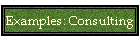 Examples: Consulting
