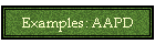 Examples: AAPD